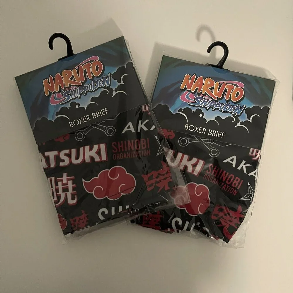 Naruto Shippuden Men’s Boxer Briefs Size Large Two Pair Anime Merch